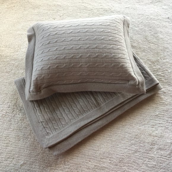 Restoration Hardware Other - RH Baby & Child CASHMERE Pillow & Blanket Gray